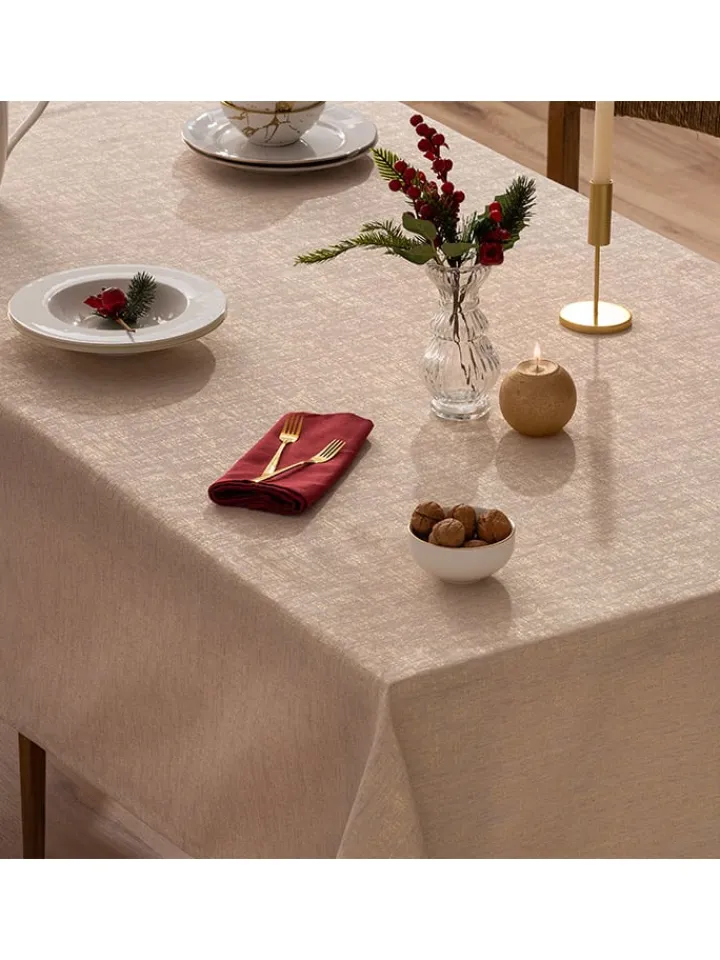 Mint Rugs Tisch- & Küchentextilien<Tischdecke "Christmas Glit" in Creme/ Gold