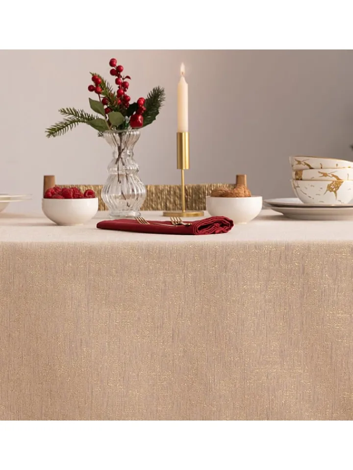 Mint Rugs Tisch- & Küchentextilien<Tischdecke "Christmas Glit" in Creme/ Gold