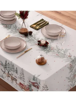 Mint Rugs Küchentextilien|Tisch- & Küchentextilien<Tischdecke "Christmas Klaus" in Weiß/ Grün