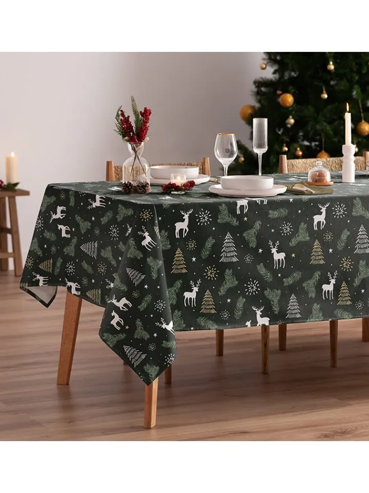 Mint Rugs Tisch- & Küchentextilien|Küchentextilien<Tischdecke "Christmas Santa" in Grün