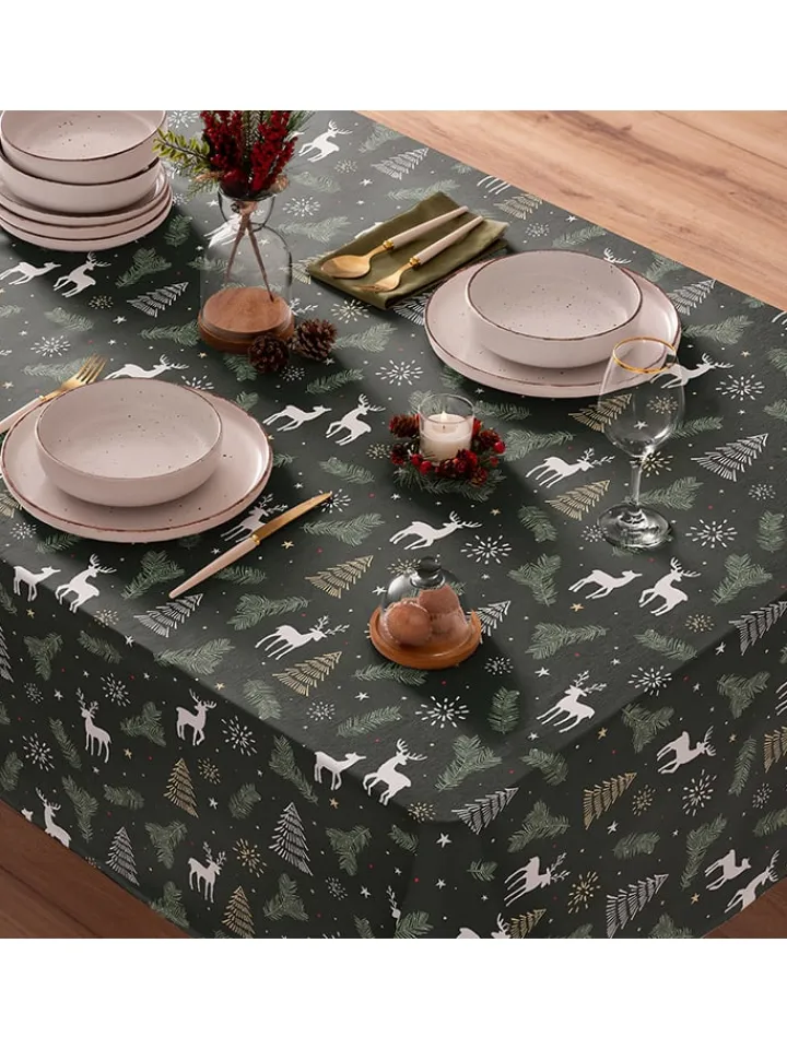 Mint Rugs Tisch- & Küchentextilien|Küchentextilien<Tischdecke "Christmas Santa" in Grün