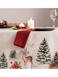 Mint Rugs Küchentextilien<Tischdecke "Christmas Snowball" in Weiß/ Grün