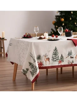 Mint Rugs Küchentextilien<Tischdecke "Christmas Snowball" in Weiß/ Grün