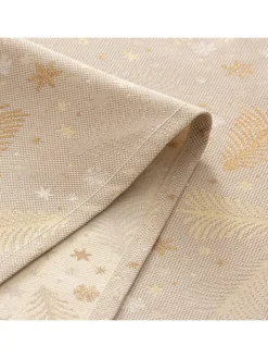 GAMUSI Küchentextilien|Tisch- & Küchentextilien<Tischdecke "Christree" in Beige/ Gold