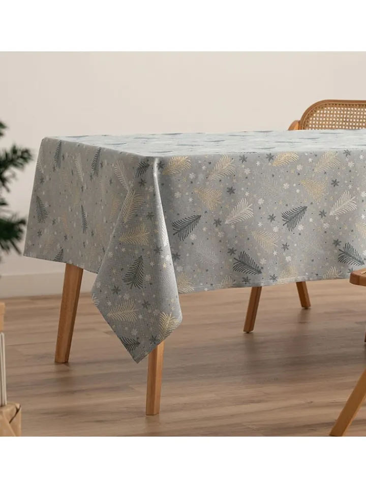 GAMUSI Küchentextilien<Tischdecke "Christree" in Blau/ Gold