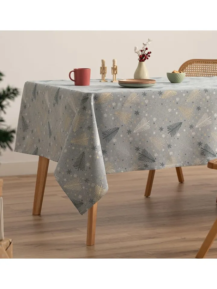 GAMUSI Küchentextilien<Tischdecke "Christree" in Blau/ Gold