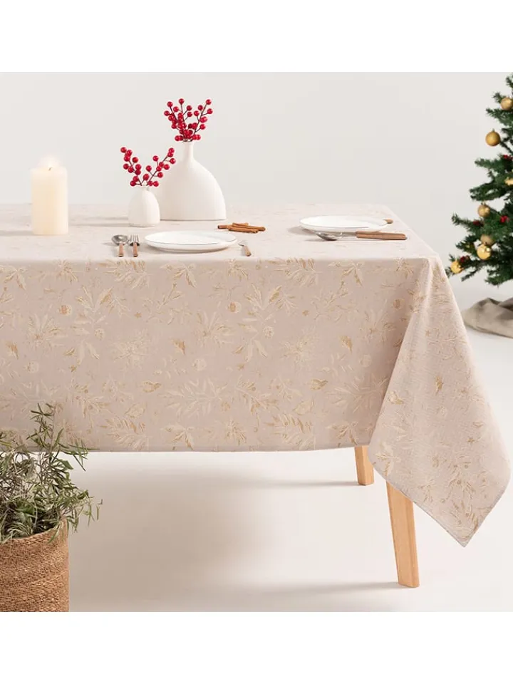 GAMUSI Küchentextilien<Tischdecke "Flenor" in Beige/ Gold