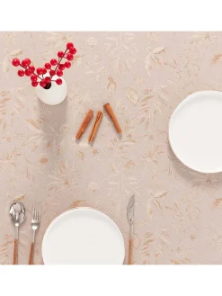 GAMUSI Küchentextilien<Tischdecke "Flenor" in Beige/ Gold
