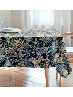 Mint Rugs Küchentextilien<Tischdecke "Floral And Tropical Ela" in Schwarz/ Grün