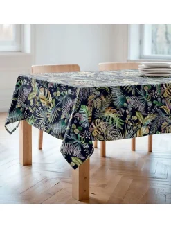 Mint Rugs Küchentextilien<Tischdecke "Floral And Tropical Ela" in Schwarz/ Grün