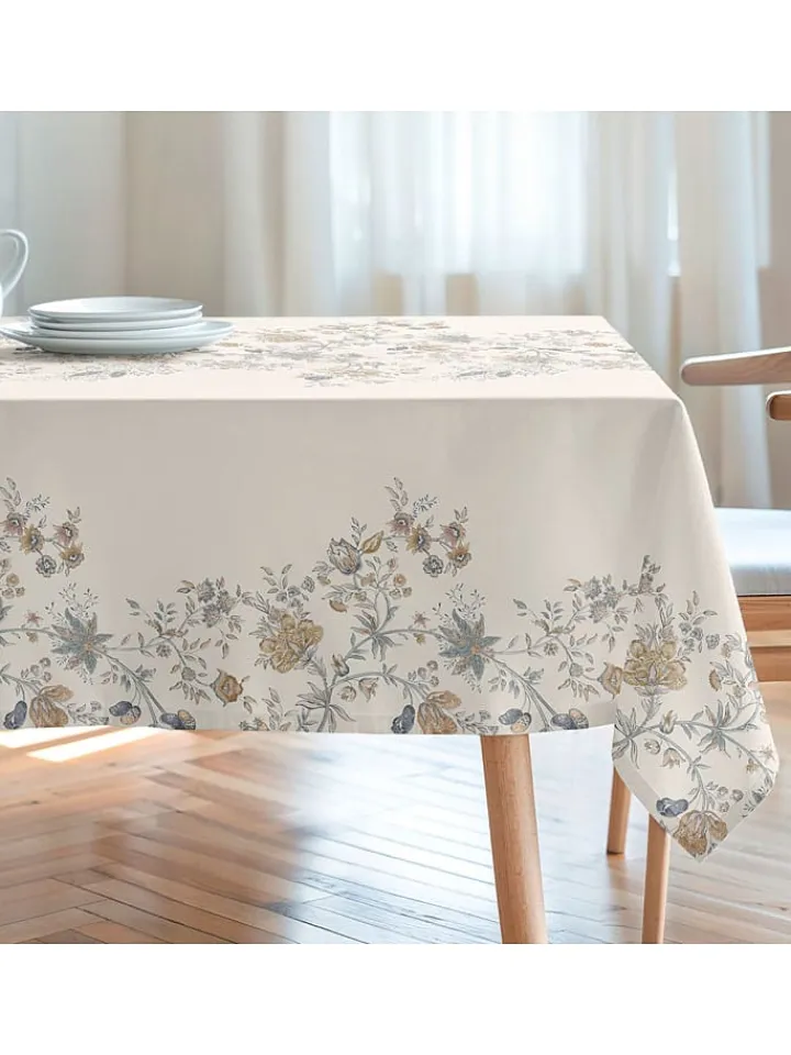 Mint Rugs Tisch- & Küchentextilien<Tischdecke "Floral And Tropical Deva" in Creme/ Türkis
