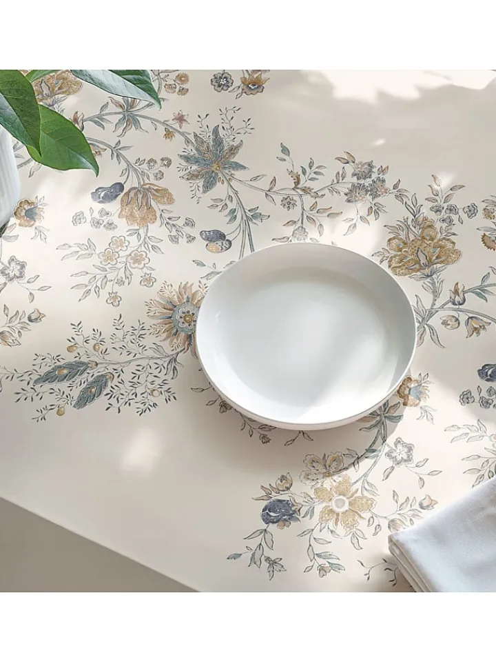 Mint Rugs Tisch- & Küchentextilien<Tischdecke "Floral And Tropical Deva" in Creme/ Türkis