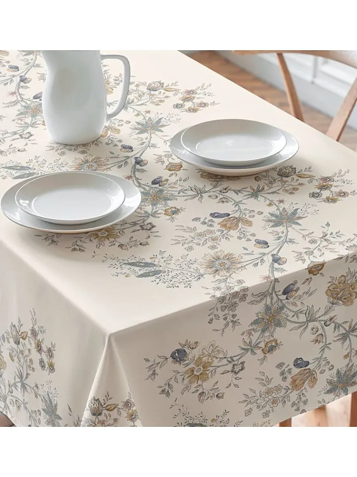 Mint Rugs Tisch- & Küchentextilien<Tischdecke "Floral And Tropical Deva" in Creme/ Türkis