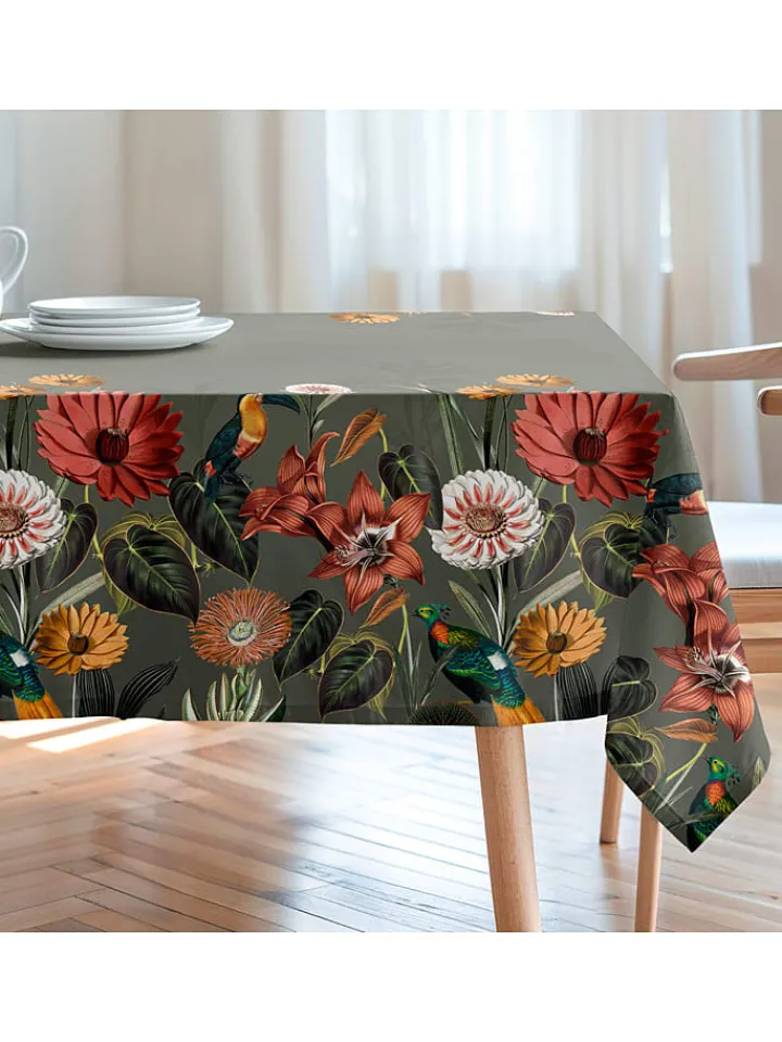 Mint Rugs Küchentextilien|Tisch- & Küchentextilien<Tischdecke "Floral And Tropical Edna" in Grün/ Rosa/ Gelb