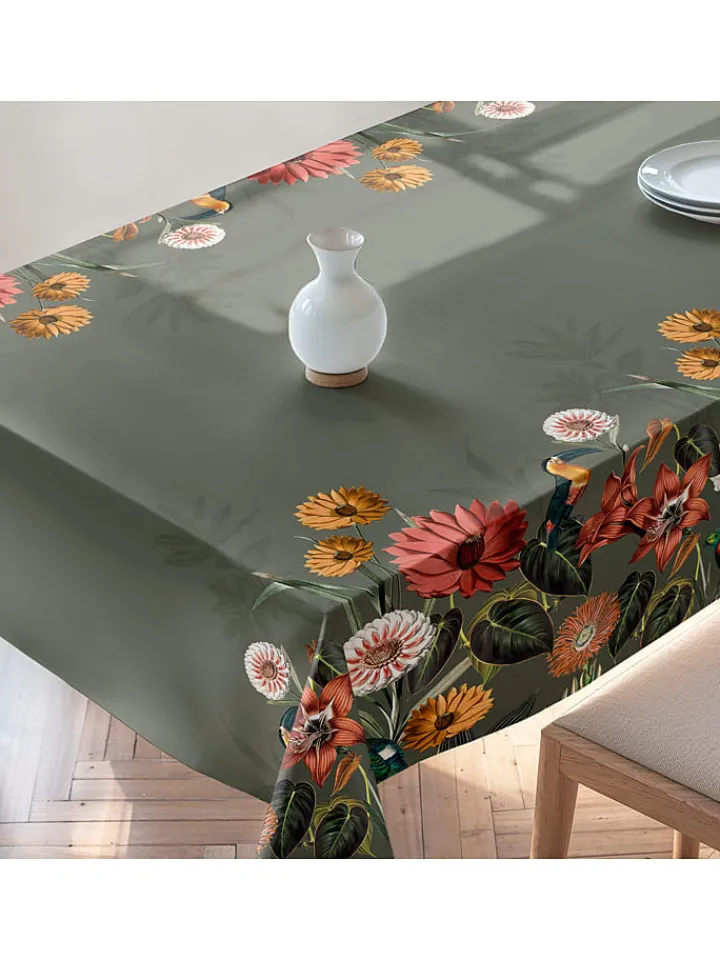Mint Rugs Küchentextilien|Tisch- & Küchentextilien<Tischdecke "Floral And Tropical Edna" in Grün/ Rosa/ Gelb
