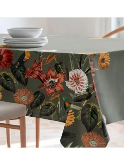 Mint Rugs Küchentextilien|Tisch- & Küchentextilien<Tischdecke "Floral And Tropical Edna" in Grün/ Rosa/ Gelb