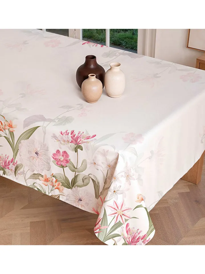 Mint Rugs Küchentextilien<Tischdecke "Floral Blume" in Weiß/ Rosa