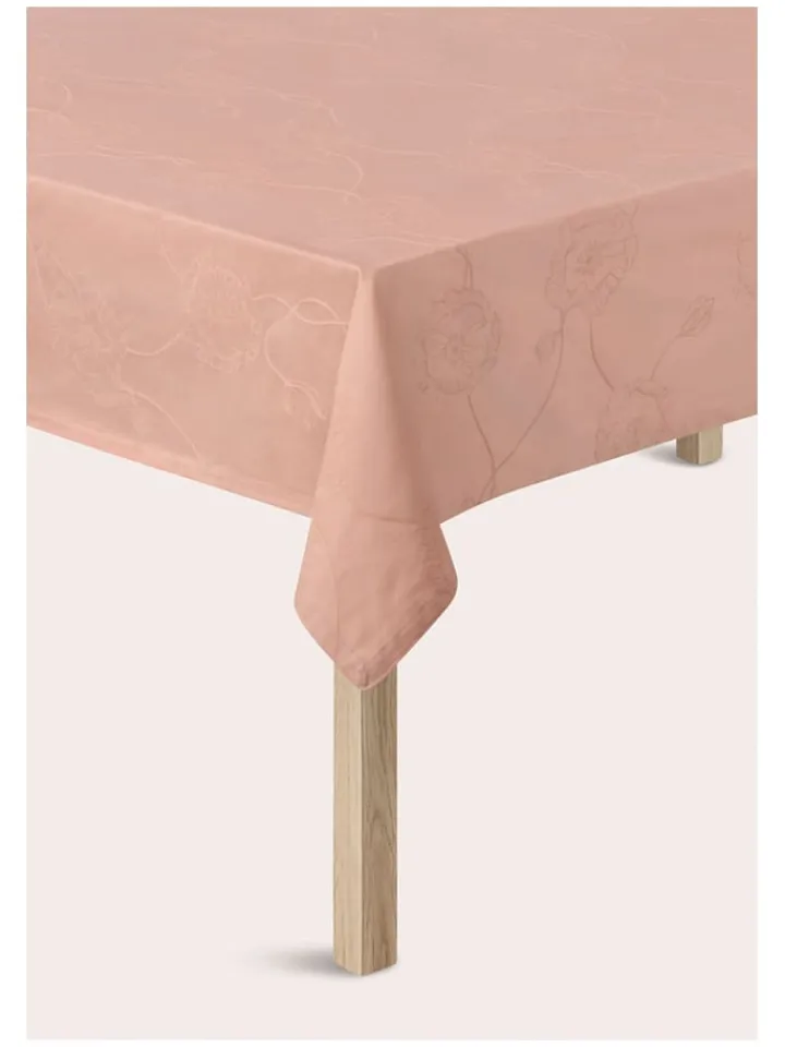 Kähler Küchentextilien|Tisch- & Küchentextilien<Tischdecke "Hammershøi Poppy" in Rosa - (L)270 x (B)150 cm