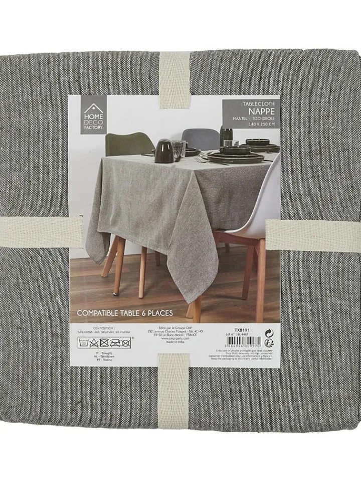 THE HOME DECO FACTORY Küchentextilien<Tischdecke in Khaki - (L)250 x (B)140 cm
