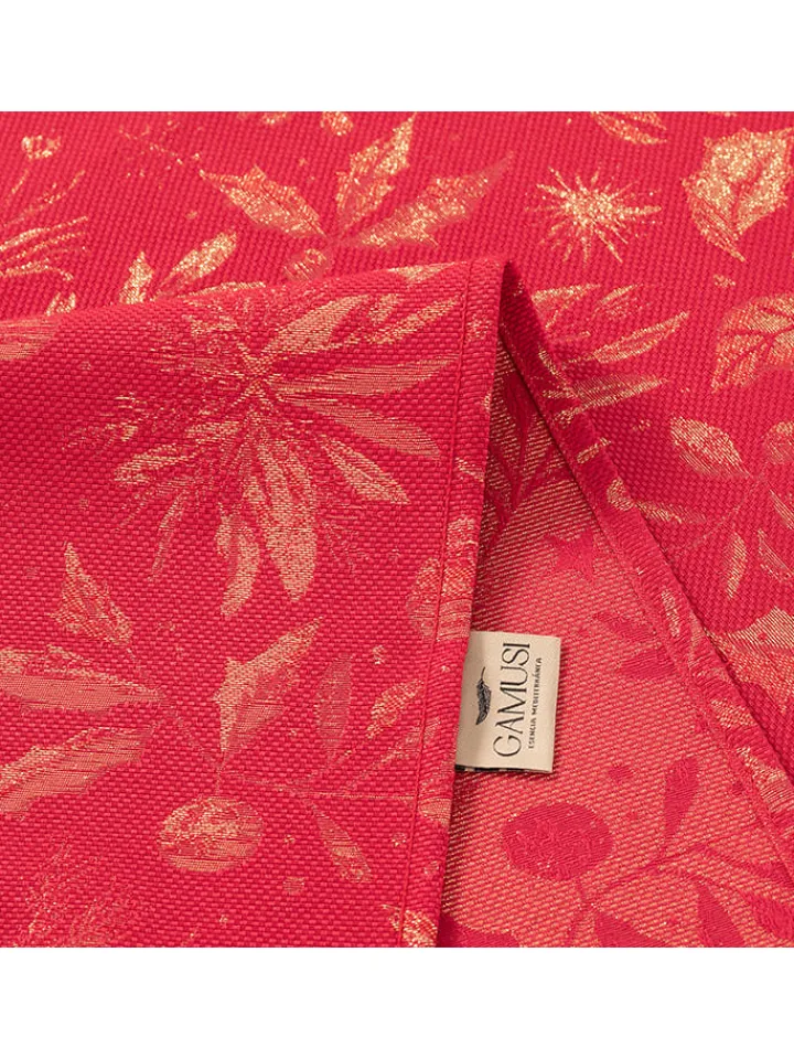 GAMUSI Küchentextilien|Tisch- & Küchentextilien<Tischdecke in Rot/ Gold