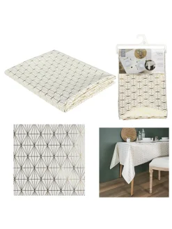 every ware Tisch- & Küchentextilien|Küchentextilien<Tischdecke in Weiß/ Gold - (L)250 x (B)140 cm