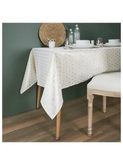 every ware Tisch- & Küchentextilien|Küchentextilien<Tischdecke in Weiß/ Gold - (L)250 x (B)140 cm