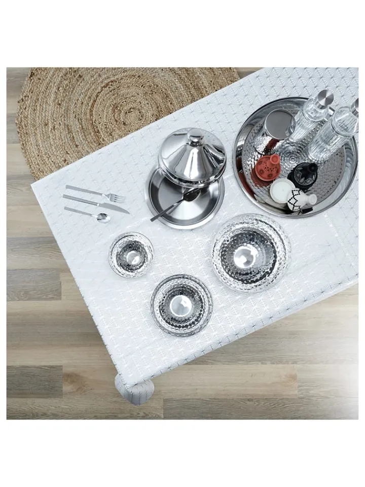 every ware Tisch- & Küchentextilien|Küchentextilien<Tischdecke in Weiß/ Silber - (L)250 x (B)140 cm