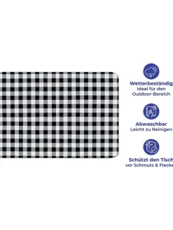 Wenko Küchentextilien|Tisch- & Küchentextilien<Tischdecke "Maximex" in Schwarz/ Weiß - (L)180 x (B)140 cm