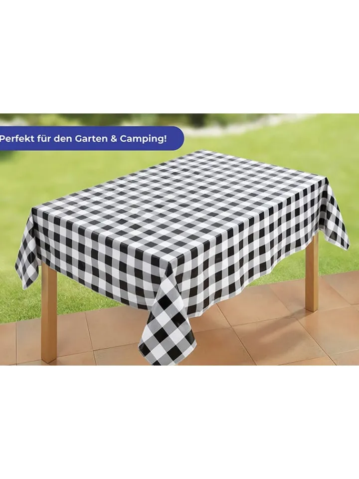 Wenko Küchentextilien|Tisch- & Küchentextilien<Tischdecke "Maximex" in Schwarz/ Weiß - (L)180 x (B)140 cm
