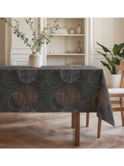 Mint Rugs Tisch- & Küchentextilien|Küchentextilien<Tischdecke "Nordic Naroa" in Anthrazit/ Gelb/ Weiß