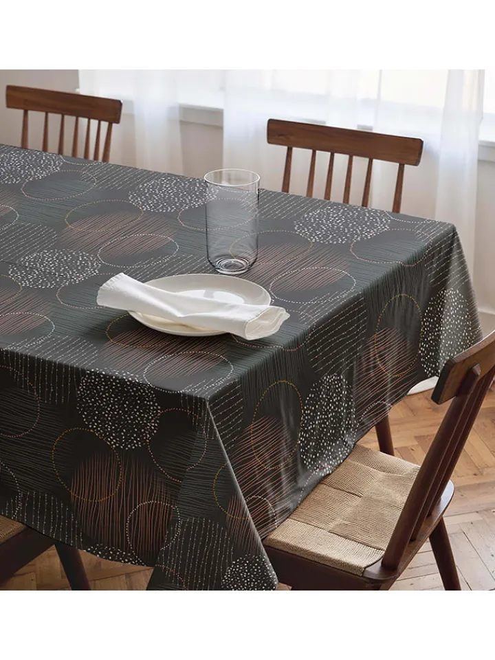 Mint Rugs Tisch- & Küchentextilien|Küchentextilien<Tischdecke "Nordic Naroa" in Anthrazit/ Gelb/ Weiß