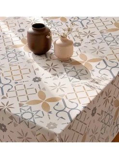 Mint Rugs Tisch- & Küchentextilien<Tischdecke "Nordic Tile" in Creme/ Senf