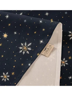 GAMUSI Küchentextilien<Tischdecke "Snerry" in Dunkelblau/ Gold