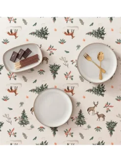 GAMUSI Küchentextilien<Tischdecke ''Snowpine'' in Beige/ Grün