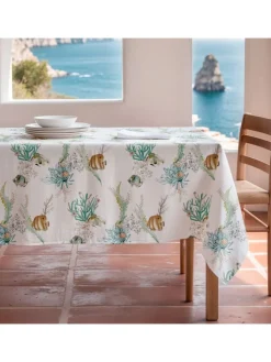 Mint Rugs Küchentextilien|Tisch- & Küchentextilien<Tischdecke "Summer Special Formentera" in Weiß/ Türkis