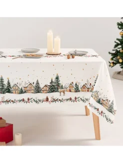 GAMUSI Küchentextilien|Tisch- & Küchentextilien<Tischdecke "Winset" in Weiß/ Grün/ Rot
