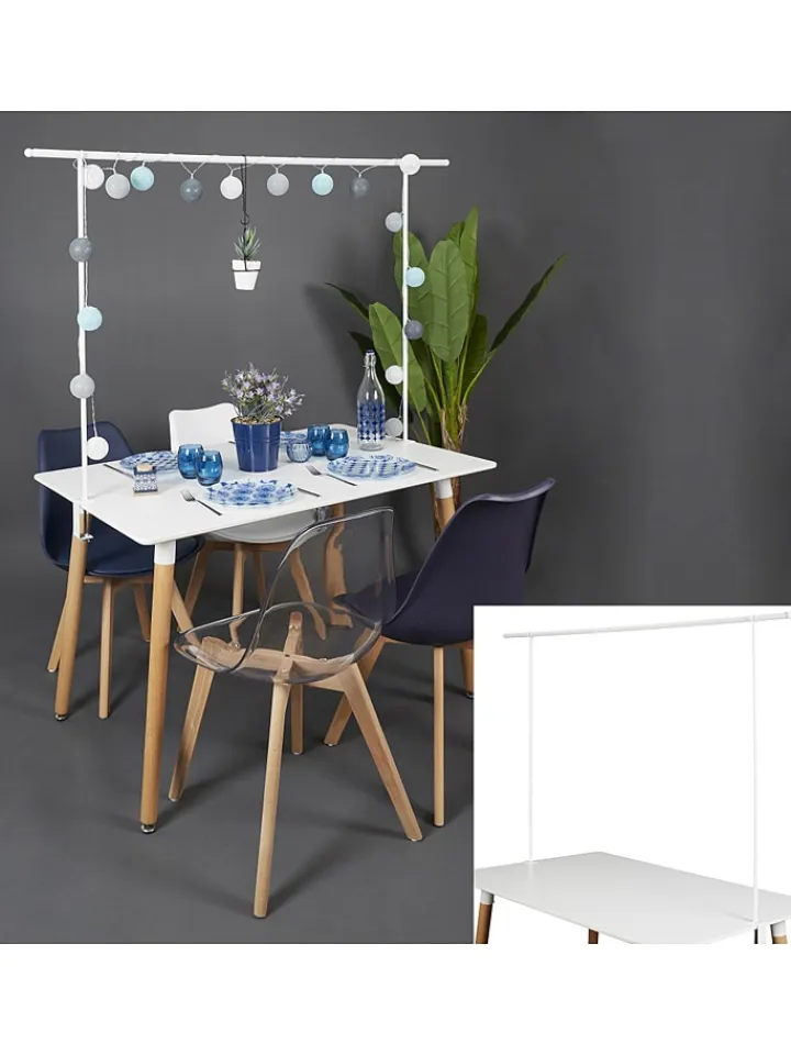 THE HOME DECO FACTORY Wohndekoration<Tisch-Dekorationsgestell in Weiß - (B)250 x (H)90 x (T)4 cm