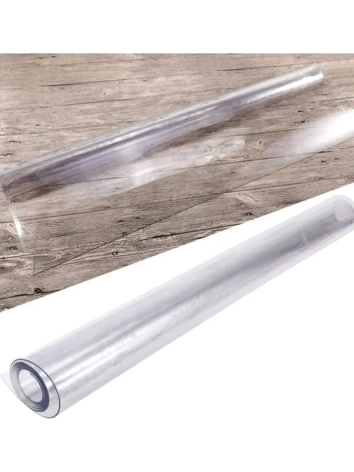 COFI 1453 Tisch- & Küchentextilien<Tischfolie 1,7mm Tischdecke Tischschutz PVC klar abwaschbar in Transparent