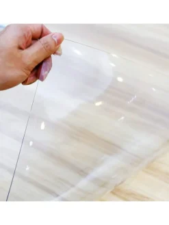 COFI 1453 Tisch- & Küchentextilien<Tischfolie 1,7mm Tischdecke Tischschutz PVC klar abwaschbar in Transparent