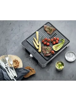 WMF Küchenelektronik<Tischgrill "Lono Quadro" in Silber/ Schwarz