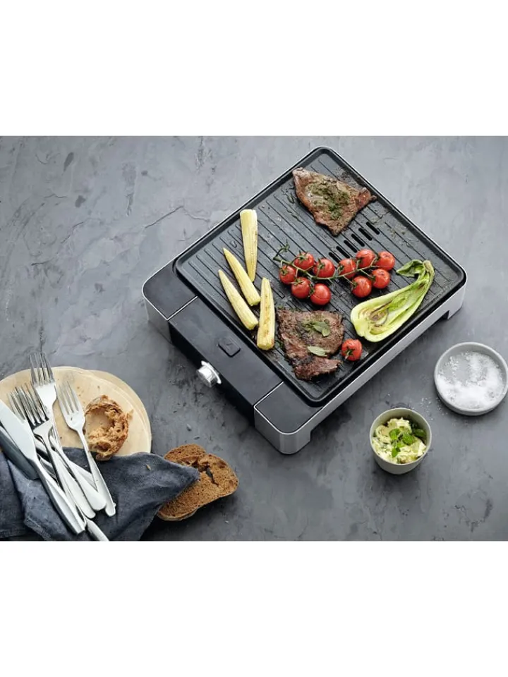 WMF Küchenelektronik<Tischgrill "Lono Quadro" in Silber/ Schwarz