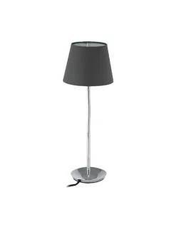 relaxdays Tischleuchten<Tischlampe in Grau/ Silber - (H)47 x Ø 17 cm