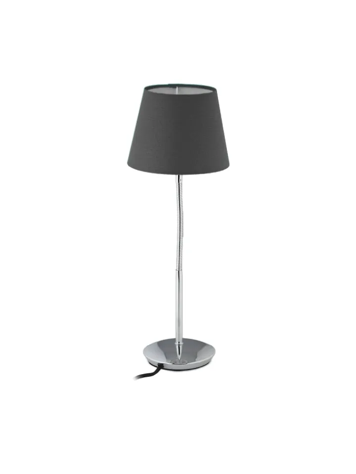 relaxdays Tischleuchten<Tischlampe in Grau/ Silber - (H)47 x Ø 17 cm