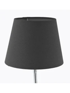relaxdays Tischleuchten<Tischlampe in Grau/ Silber - (H)47 x Ø 17 cm