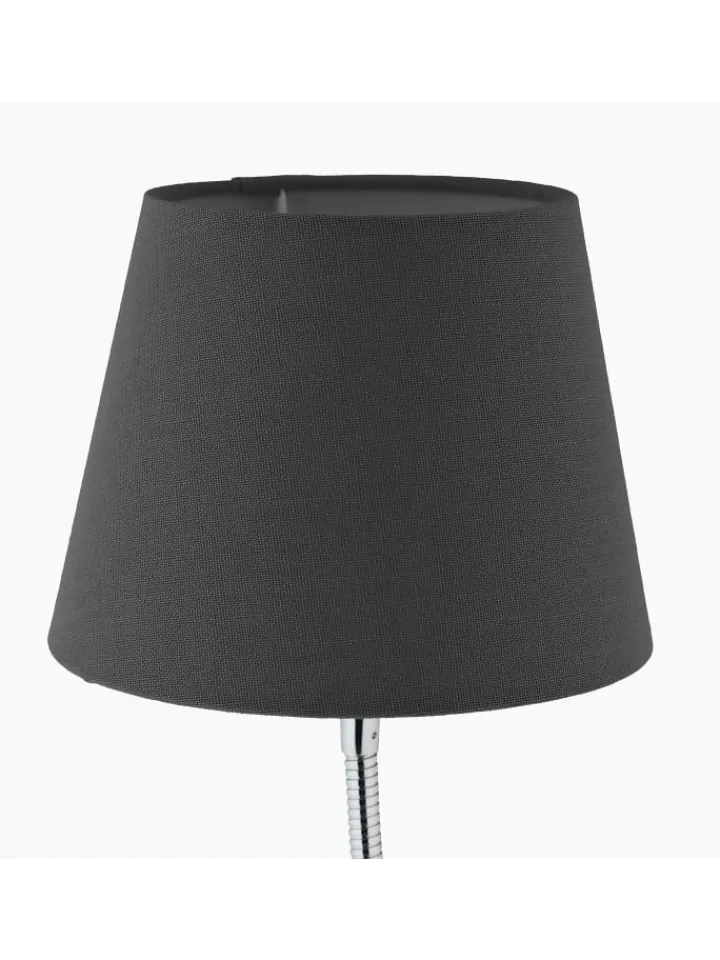 relaxdays Tischleuchten<Tischlampe in Grau/ Silber - (H)47 x Ø 17 cm