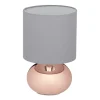 relaxdays Tischleuchten<Tischlampe in Kupfer/ Grau - (H)28 x Ø 18 cm