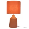 relaxdays Tischleuchten<Tischlampe in Terracotta - (H)42 x Ø 23 cm