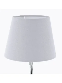 relaxdays Tischleuchten<Tischlampe in Weiß/ Silber - (H)47 x Ø 17 cm