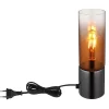 Globo lighting Tischleuchten<Tischleuchte "Annika" in Schwarz/ Silber - (H)30 x Ø 9 cm