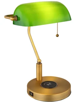 Globo lighting Tischleuchten<Tischleuchte "Antique" in Grün/ Gold - (B)26,5 x (H)36 x (T)25 cm